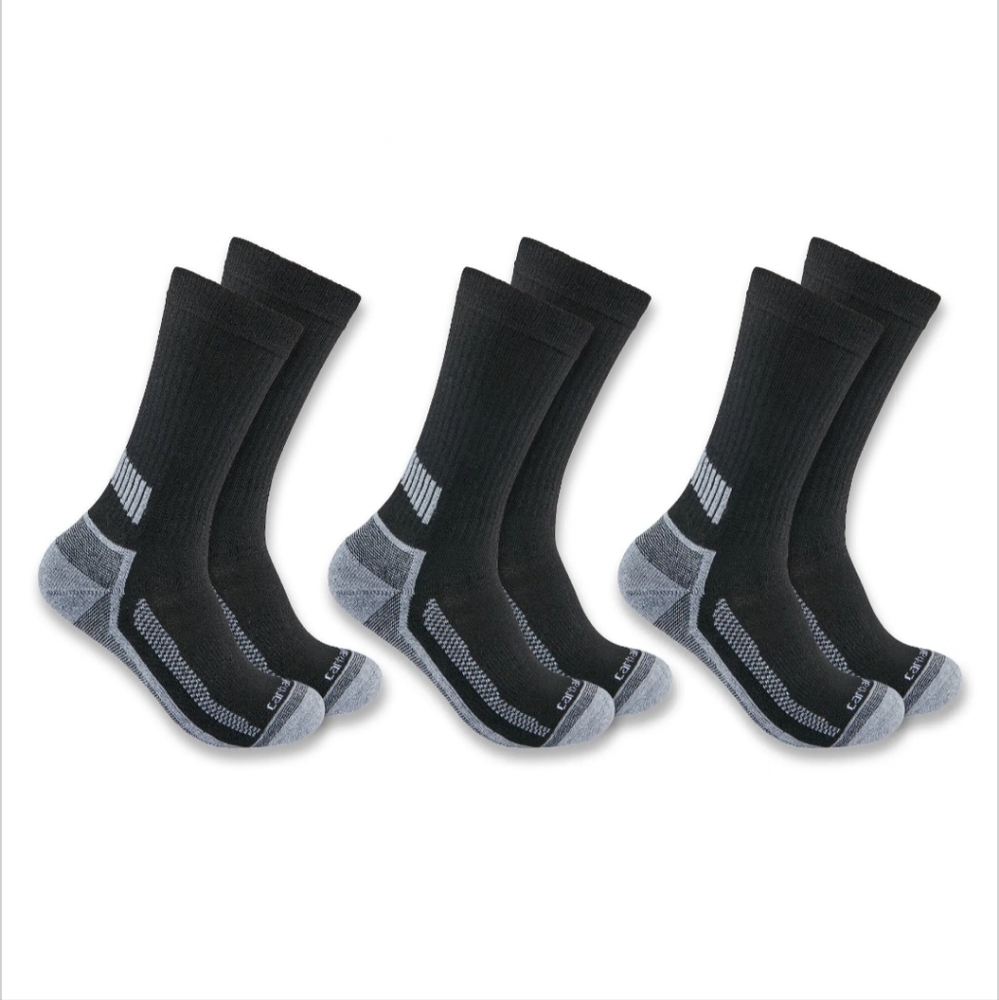 ✴️NWT CARHARTT FORCE MIDWEIGHT CREW SOCK 3-PAIRS